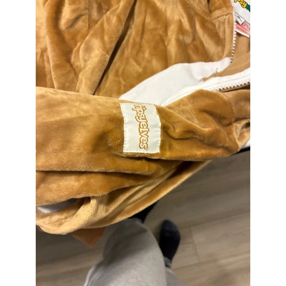 Tipsy Elves Red Nosed Reindeer Costume Onesie Pajamas‎ Brown Adult small